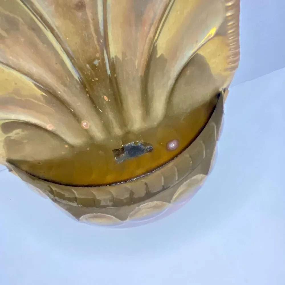 Vintage Brass Shell Sconce Candleholder